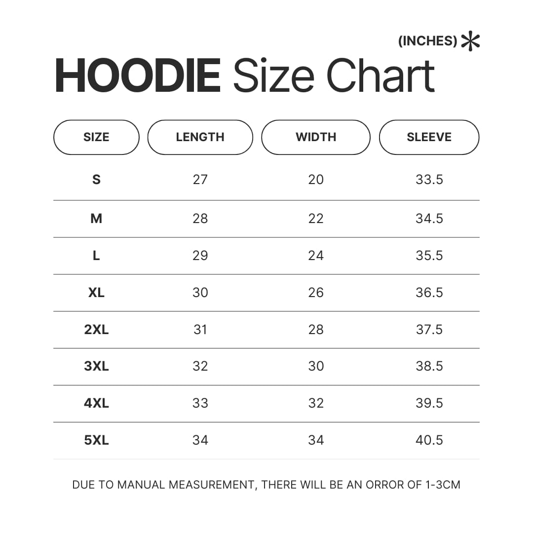 Hoodie Size Chart - Steely Dan Shop