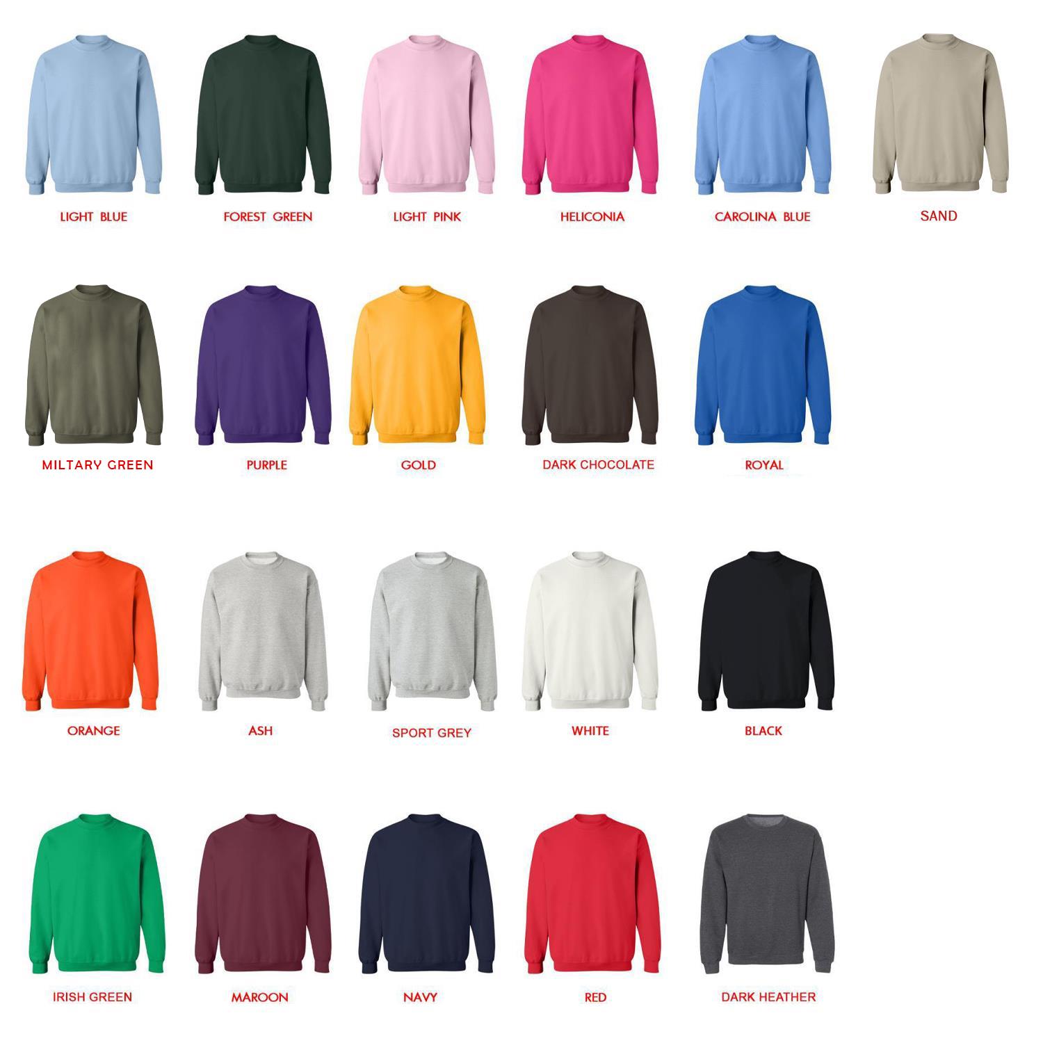sweatshirt color chart - Steely Dan Shop