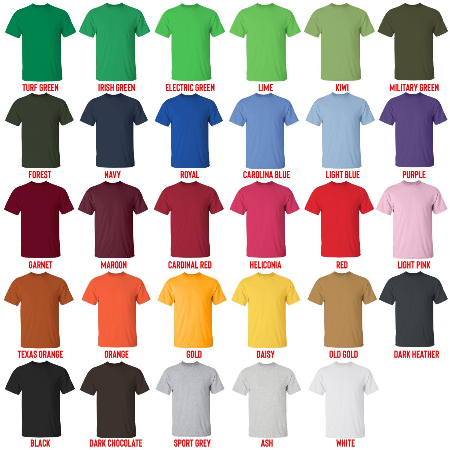 t shirt color chart - Steely Dan Shop