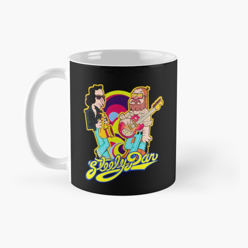 Steely Dan Retro Cartoon Rock Band Graphic Design Mug - Image 2