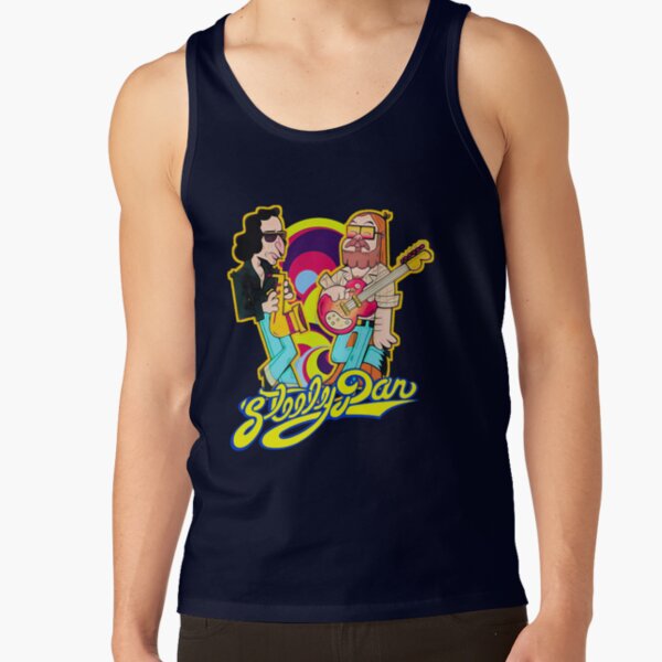 Steely Dan Cartoon Rock Band Graphic Design Tank Top - Image 5