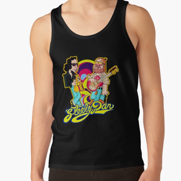 Steely Dan Cartoon Rock Band Graphic Design Tank Top - Image 2
