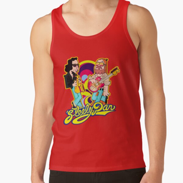 Steely Dan Cartoon Rock Band Graphic Design Tank Top - Image 4