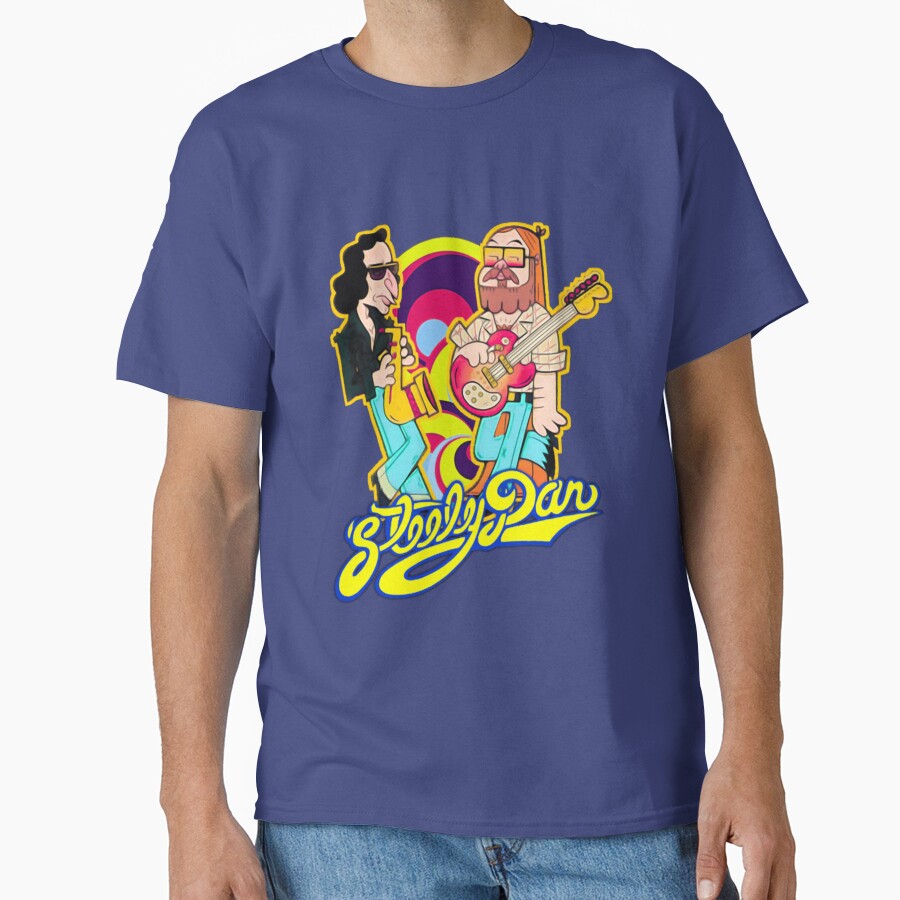 Steely Dan Cartoon Rock Band Graphic Design T-shirt - Image 4