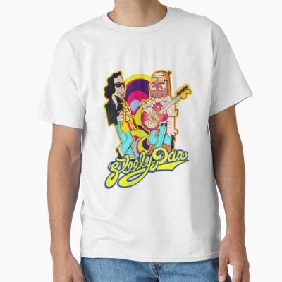 Steely Dan Cartoon Rock Band Graphic Design T-shirt