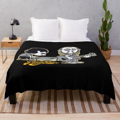 Steely Dan Band Chibi Design So Funny Throw Blanket