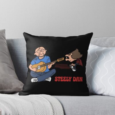 Steely Dan Band Cartoon Design Throw Pillow